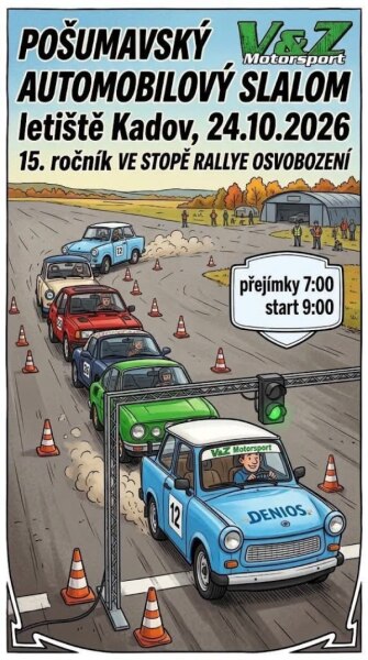 POŠUMAVSKÝ AUTOMOBILOVÝ SLALOM - 15. ročník VE STOPĚ RALLYE OSVOBOZENÍ